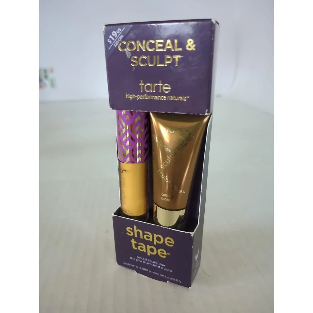 Tarte Shape Tape Conceal & Sculpt Duo 22N light neutral & cool bronze NEW IN BOX